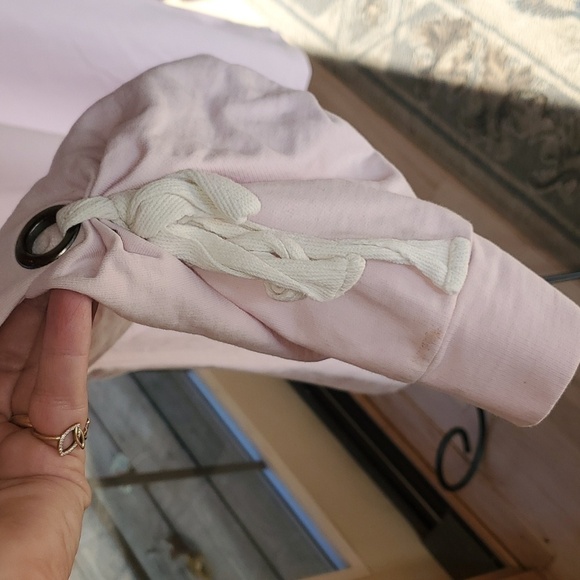 Bleu Bayou Long Slv Pink Tied Back & Sleeves Vneck Sz. XL Sweatshirt - Picture 5 of 11